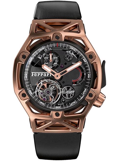 Hublot Techframe Ferrari Tourbillon Chronograph King Gold 